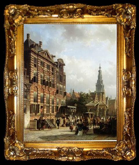 framed  unknow artist European city landscape, street landsacpe, construction, frontstore, building and architecture. 116, ta009-2